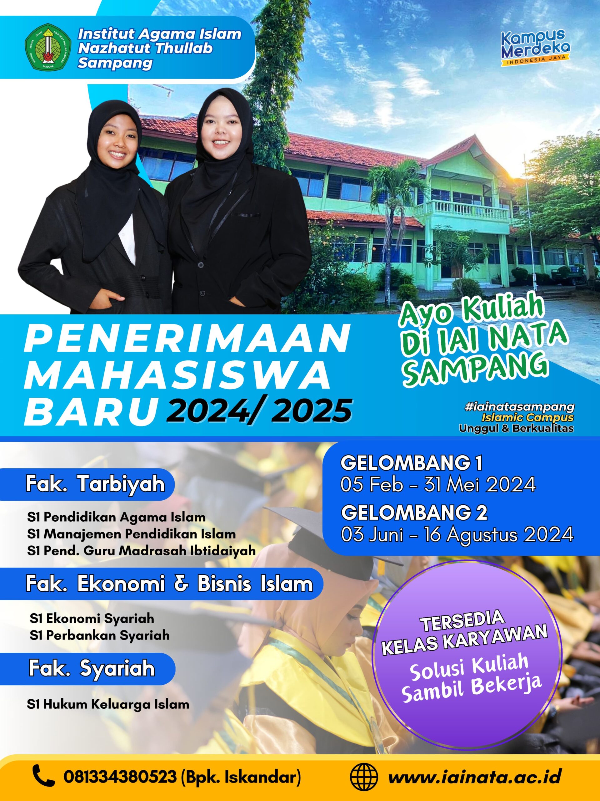 TELAH DIBUKA PENERIMAAN MAHASISWA BARU IAI NATA SAMPANG 2024-2025