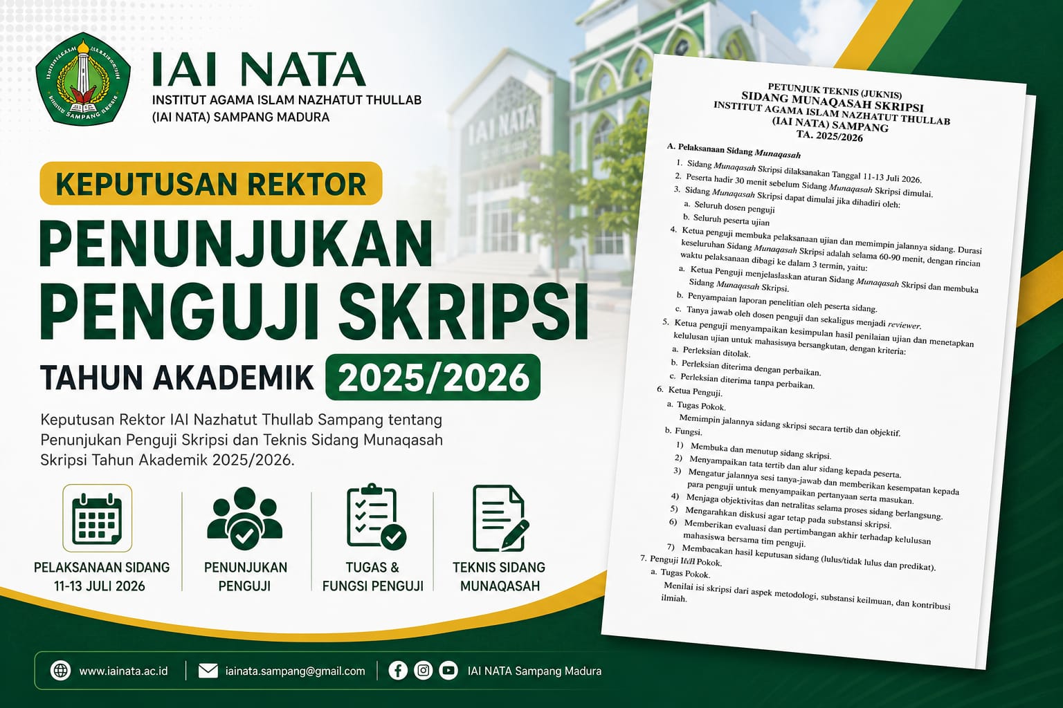 Petunjuk Teknis Pelaksanaan Sidang Munaqasah Skripsi Tahun Akademik 2025/2026